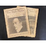 POLAR EXPLORATION: Original copies of the Daily Mirror dated February 12th 1913 and 21st May 1913