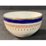 WHITE STAR LINE: Stonier & Co. First Class sugar bowl with blue and gilt band decoration. 3ins.