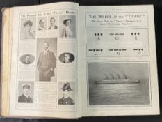 R.M.S. TITANIC: Bound copy The Sphere December 23rd 1911 - August 10th 1912, numerous Titanic