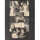 R.M.S. TITANIC: Nearer My God to Thee postcards, signed by survivors Edith Haisman, Eva Hart,