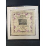 R.M.S. LUSITANIA: Palatine Press memorial serviette "Remember the Lusitania". 14ins.