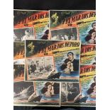 MOVIES: 1953 Movie Titanic starring Clifton Webb and Barbara Stanwyck, Spanish lobby cards (7).