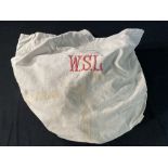 WHITE STAR LINE: Oversize cotton laundry bag with embroidered WSL.