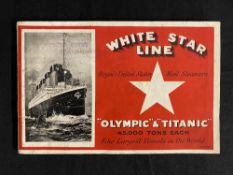 R.M.S. TITANIC/OLYMPIC - ORIGINAL WHITE STAR LINE OLYMPIC & TITANIC BROCHURE OF ACCOMMODATIONS AND