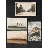 R.M.S. TITANIC: Photo and other postcards, one postally used only 48 hours after the disaster, which