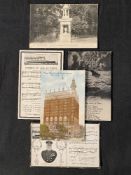 R.M.S. TITANIC: Period postcards including Titanic in Memorial and Seaman's Institute (4).