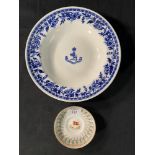 WHITE STAR LINE: First Class Wisteria saucer with minor chip plus Minton Cunard soup bowl.