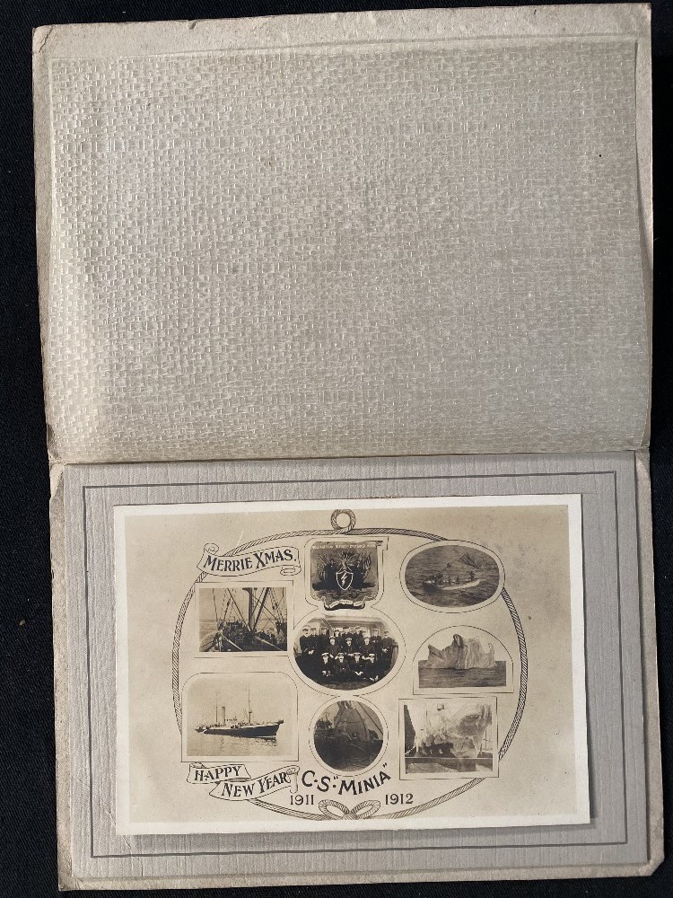 R.M.S. TITANIC - THE SAMUEL ALFRED SMITH ARCHIVE: Extremely rare C.S. Minia Christmas and New Year