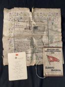 WHITE STAR LINE: 1920s ticket holder, R.M.S. Majestic First Class dinner menu dated June 10th