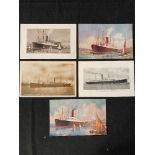 R.M.S. CARPATHIA: Real photo and other postcards (5).