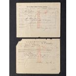 R.M.S. TITANIC: Extremely rare pair of invoices relating to insurance losses on board the Titanic