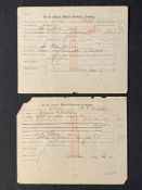 R.M.S. TITANIC: Extremely rare pair of invoices relating to insurance losses on board the Titanic