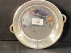 WHITE STAR LINE: Silver plate handled lid, star to each handle and burgee on lid. 8ins.