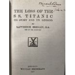 R.M.S. TITANIC - BOOKS: The Loss of the Titanic by Lawrence Beasley 1912 first edition.