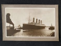 R.M.S. TITANIC: Rare pre-sinking photo postcard.