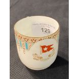 WHITE STAR LINE: First Class Wisteria Turkish coffee cup with reg. mark to base 3/1912. 2½in. (minor