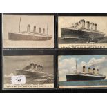 R.M.S. TITANIC: Post-sinking postcards (one colour) each card names Titanic but, in fact, shows