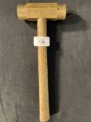 R.M.S. TITANIC: A period wood carver's plane hammer with bronze head impressed "H&W" "Belfast" "