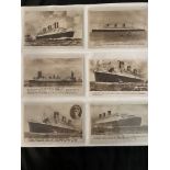 POSTCARDS: Superb collection of over 250 postcards of R.M.S. Queen Mary documenting from her