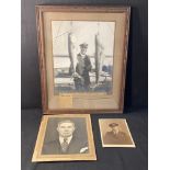 R.M.S. TITANIC - FIFTH OFFICER HAROLD GODFREY LOWE: Original portrait photos of Harold Lowe, two