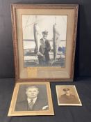 R.M.S. TITANIC - FIFTH OFFICER HAROLD GODFREY LOWE: Original portrait photos of Harold Lowe, two