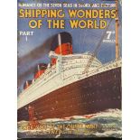 OCEAN LINER - BOOKS: Shipping Wonders of the World, Romance of the Seven Seas in words and pictures,