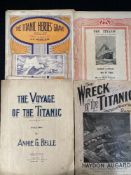 R.M.S. TITANIC: Original sheet music scores to include 'The Titanic Heroes Grave Ballad', 'The