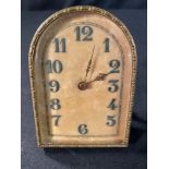 OCEAN LINER: German pre-war souvenir dressing table clock, engraved RMS Lancastria. 4½in.