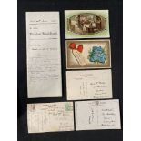 R.M.S. TITANIC: Second Class passenger John William Gill collection of five original postcards, four