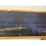 R.M.S. TITANIC: 20th cent. British school, Neil Egginton 1996, Titanic's arrival at Southampton from