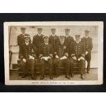 R.M.S. TITANIC: Signal Series real photo postcard titled Captain Smith & the Officers of the