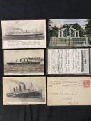 R.M.S. TITANIC: Nearer My God to Thee postcard, postally used May 1912 plus one other of Titanic