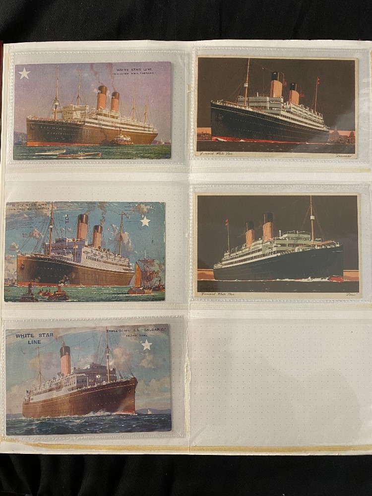 POSTCARDS: Cunard liners ranging from Carpathia to Queen Elizabeth II also including Mauretania,