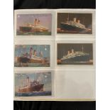 POSTCARDS: Cunard liners ranging from Carpathia to Queen Elizabeth II also including Mauretania,