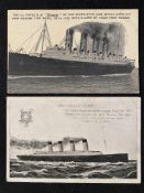 R.M.S. TITANIC: Theo Crom post-disaster card, postally used April 25th 1912 N.Y. plus one other.