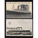 R.M.S. TITANIC: Theo Crom post-disaster card, postally used April 25th 1912 N.Y. plus one other.