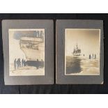 R.M.S. TITANIC - THE SAMUEL ALFRED SMITH ARCHIVE: Rare pair of sepia images showing the Minia in