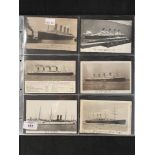 R.M.S. TITANIC: Postcards of most of the White Star Line fleet including Titanic, Olympic and