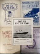 R.M.S. TITANIC: Original sheet music scores to include 'The Sad Fate of the Titanic' 'Sailors