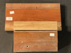 R.M.S. OLYMPIC: Wood sections (2). 13ins. x 7ins. and 10ins. x 7ins.