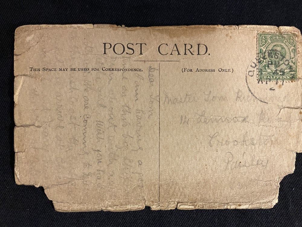 R.M.S. TITANIC: On board postcard postally used Queenstown April 11th 1912. The card shows image - Image 2 of 2