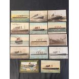 R.M.S. LUSITANIA: Good collection of real photo and other postcards of the ill-fated liner including