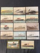 R.M.S. LUSITANIA: Good collection of real photo and other postcards of the ill-fated liner including