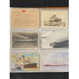 POSTCARDS: An extremely fine lifetime collection of White Star Line postcards including numerous