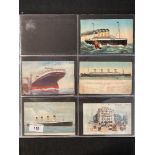 WHITE STAR LINE: Colour postcards of each of most of the White Star Line vessels including