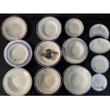 MARITIME: Large selection of Northern Lighthouse Board ceramic dinner plates and bowls dating from