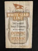 R.M.S. TITANIC: Rare cutaway for the Olympic and Titanic with colour cover First & Second Class