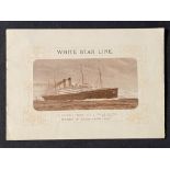 WHITE STAR LINE: R.M.S. Adriatic/Lapland/Baltic/Megantic views of Second Class accommodation (