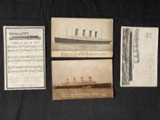 R.M.S. TITANIC: Post-disaster postcards including Regent Series (4).