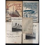 R.M.S. TITANIC: Original sheet music scores to include Nearer My God to Thee, Pres Toi Mon Dieu x 2,